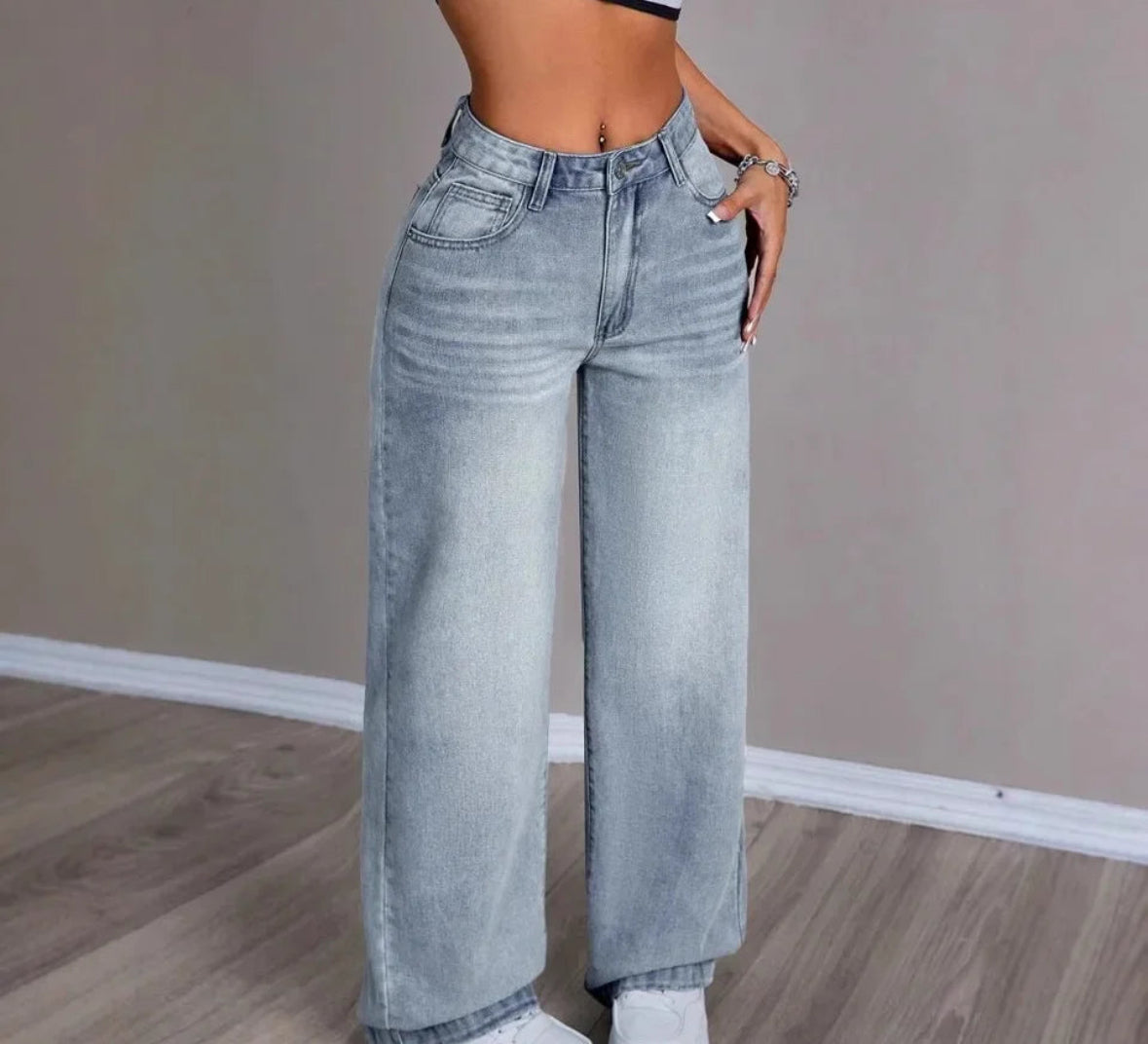 High Waist Baggy Jeans